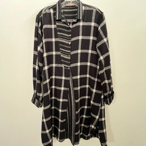 Pero wool oversized button up tunic size 44